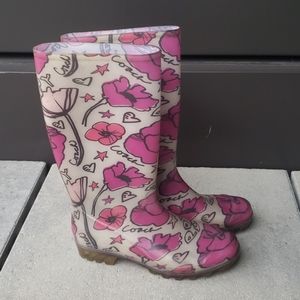 coach poppy rainboots